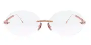 Anna-Karin Karlsson CHAIN NEST - OVAL Rose Gold Men's Glasses Gold Size Standard - Private Health Rebate - Blue Light Block Available