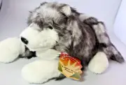 Folkmanis Timber Wolf Large Full Body Plush Hand Puppet 18" Long Realistic Husky