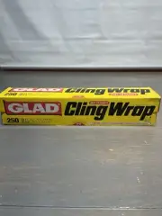 vintage GLAD WRAP 250 SQ.FT cling wrap UNOPENED kitchen decor
