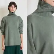 NWT Apiece Apart Aster Oversized Turtleneck Wool Cashmere Sweater Pullover S