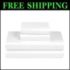 Luxury 100% Cotton Percale Sheets Set – Soft, Cooling, and Breathable Queen Size