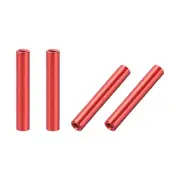 4 Pcs M3x30mm Round Aluminum Standoff Column Spacer Female Red for DIY