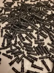 NEW LEGO 10X BLACK TECHNIC 2M Friction Snap W/Cross Hole #65304.
