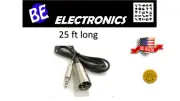 25Ft Audio Cable XLR 3P Male to 1/8 3.5mm Stereo Male M/M Microphone Black Sound