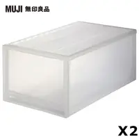 在飛比找momo購物網優惠-【MUJI 無印良品】PP衣裝盒/深/2入