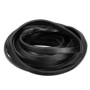 13/64"x 7/16"x 18ft Rubber U Channel Edge Trim Flat Fits 1.5-2mm Edge, Black