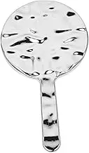 Handheld Makeup Mirror Stylish Electroplated Hand Mirror for Women Girls High Clarity Brightness