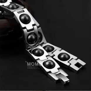 【日本進口】日本原裝進口MOMO鍺鈦手鏈運動手鏈抗疲勞手環手圈運動防輻射手鏈