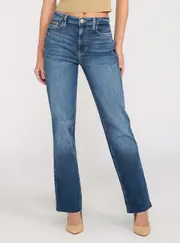 GUESS Women's High-Rise Straight Leg 80s Denim Jeans In Etosha Wash Size: 30