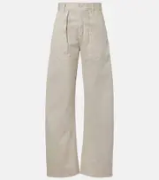 [Agolde] Agolde Sefton high-rise barrel-leg pants XS beige
