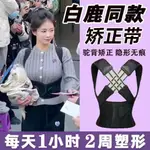 今日爆殺！【明星衕款】矯正帶坐姿成人學生駝背矯正器男女隱形美背矯姿背部