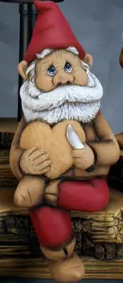 Ceramic Bisque~~ Ready to Paint~~~ Casanova the Gnome (Sitting)