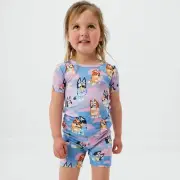 Little Sleepies ✨ Size 5/6 ✨ Bluey Purple Sleepytime Pajamas PJ Short Set NWT