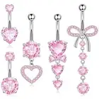 Dangle Belly Button Rings Piercing Jewelry for Women Surgical Stainless Steel...
