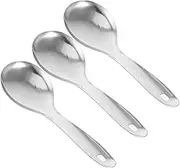 OFFSCH 3Pcs Stainless Steel Rice Spoon Simple Cooking Spoon for Easy Serving Lightweight Design for Home Catering and Picnics Rounded Edges for Safe Use