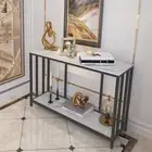 Deluxe Marble Console Table Narrow Hallway Accent Table Buffet Table Living Room
