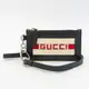 [二手] 【日本直送】Gucci 提花條紋名片夾零錢包 523815 皮革提花名片夾 黑色、奶油色、紅色