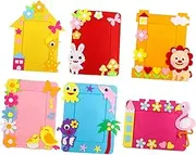 Craft Kit for Boys and Girls 6pcs Diy Non-woven Photo Frame Safe for Home Classroom Decor
