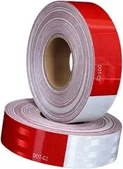 Eigell 2Pcs Outdoor Waterproof Reflective Tapes Reflective Stickers Conspicuity High Visibility Sticky Reflective Tapes for Car, 5 cm x 10 m