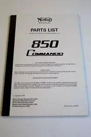 Norton Commando parts book spares MKII MK2 MK2A 850 after engine 307311 OEM 1974