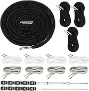 Drawstring Cord - Replacement Drawstring Cord, Replacement Draw Cords | 12 Pieces Sweatshirt Drawstring with Cord Locks, Draw String with Threader Tool Long Pants Rope for Men Women Sweatpants
