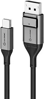ALOGIC Ultra 8K Mini DisplayPort to DisplayPort Cable – V1.4 – Space Grey – 1m