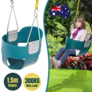 300KG High Back Full Bucket Toddler Swing Seat Baby Kids Trapeze w/ 1.5m Chain~