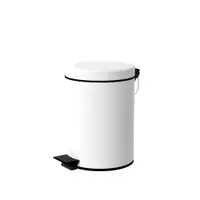 在飛比找PChome24h購物優惠-TRENY 加厚 緩降 不鏽鋼垃圾桶 5L (白)