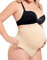 [LANCS] Maternity Underwear with Belly Belt Maternity Shapwear Shorts Pregnancy Panties for Back Support for Dress