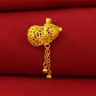 越南沙金吊墜不掉色項鏈女年新品潮古法仿真大首飾假黃金結婚