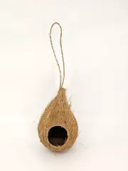 COCONUT SHELL BIRDHOUSE 100% Natural Eco Reptile Hamster Decor USA SELLER