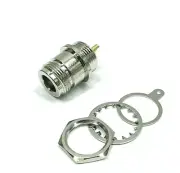 50pcs RF Coax Connector N Female Bulkhead Rear Mount Nickel Plated