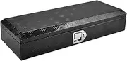 BATONECO 34.5 Inch Aluminum Tool Box, Truck Bed Tool Box with Lock and 2 Keys,Tool Storage Box for Truck,Trailer,Pickup,ATV,RV,34.5"X12.75"X6.4",Black