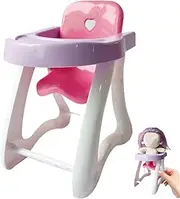 Baby Doll High Chair 6 x 7X 9 Simulation High Chair Toys for Baby Doll Mini Doll High Chair Cute Baby Doll Accessories for Girls Kids Pretend Play Baby Dolls, High Chair ToysDoll High Chair