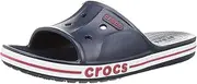 [Crocs] Bayaband Slide Sandals, Navy/Pepper, 6 US Women/ 4 US Men