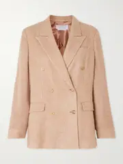 [Gabriela Hearst] Gabriela Hearst - Amergin Silk-blend Bouclé-gauze Blazer - Camel - IT40 IT 40 Brown