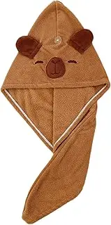 Hair Towel - Capybara Lightweight Bath Caps,Soft Headwear Hat Cute for Girl Women Bath Shower Spa Home Thick Long Curly Wet