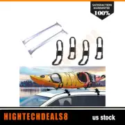 Silver Roof Rack Cross Bar Carrier+Rooftop Kayak Rack For 2014-2019 Nissan Rogue