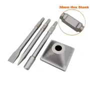 Jack Hammer Bits Soil Compactor Chisel Set Tamper Plate Flat Bull Point Chisels