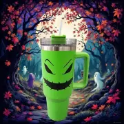 OOGIE BOOGIE TUMBLER NIGHTMARE BEFORE CHRISTMAS 40OZ GREEN EXCLUSIVE BRAND NEW!
