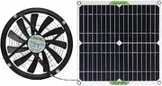 pekdi 100W Monocrystalline Silicon Solar Panel Solar Film 12V Solar Powered Fan 10-Inch Mini Cooling Ventilator Solar Exhaust Fan Solar Energy Fan for Pet House Toilet