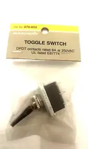 Archer 275-652 Toggle Switch DPDT Contacts Rated 6A at 250VAC