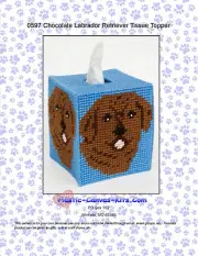 Chocolate Labrador Retriever Dog Tissue Topper-Plastic Canvas Pattern or Kit