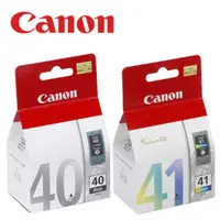 在飛比找PChome24h購物優惠-CANON PG-40+CL-41原廠墨水超值組 (1黑1彩