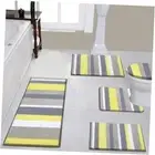 5 Piece Bathroom Rugs Set, Non Slip Shaggy Microfiber Plush Absorbent