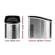 Devanti 2.4L Stainless Steel Portable Ice Cube Mak