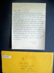 Original Handwritten Letter from Larry Fine of the Three Stooges - Great Content