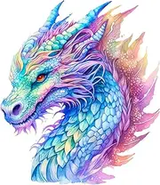 Fabric Panel 8"x8" Fairy Dragon 100% Cotton Quilting Panel Square AM1402