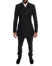 Dolce & Gabbana Tailored Fit Double Breasted Blazer Men Gray Suits & Blazers