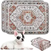 Mihachi Washable Pee Pads for Dogs, Super Absorbent Waterproof and Leak-Proof Reusable Puppy Potty Training Pads, Non-Slip Whelping Pee Pads for Floor, Playpen, Crate, Couch, Brown/Multi,24"x36"